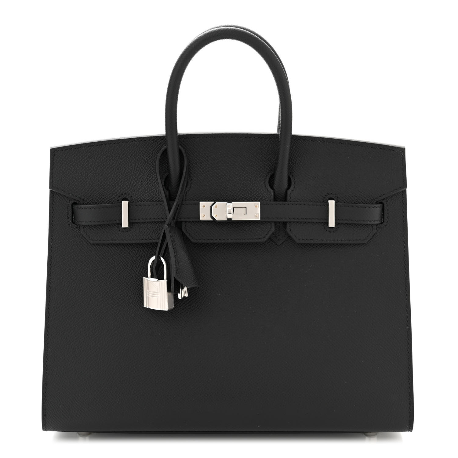 Epsom Birkin Sellier 25 Black(Silver Lock)