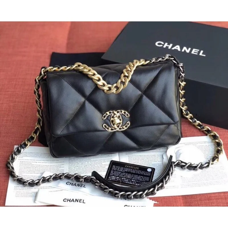 Chanel 19 Lambskin Flap Bag Small