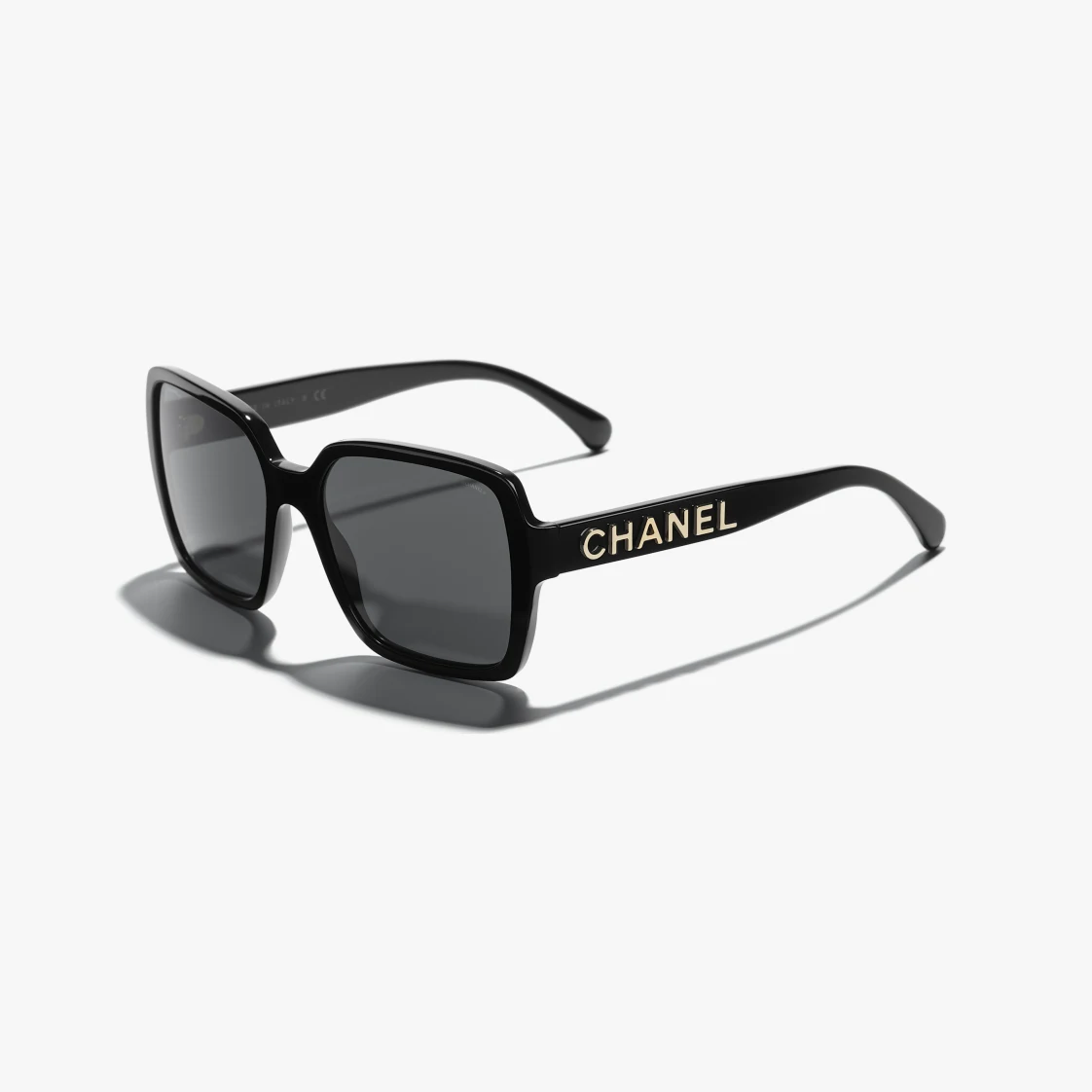 CHANEL-SQUARE SUNGLASSES Acetate Black