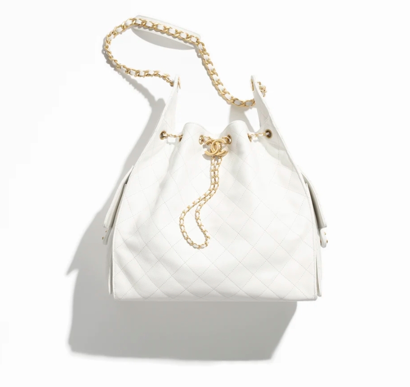 CHANEL 25 Medium Handbag-White