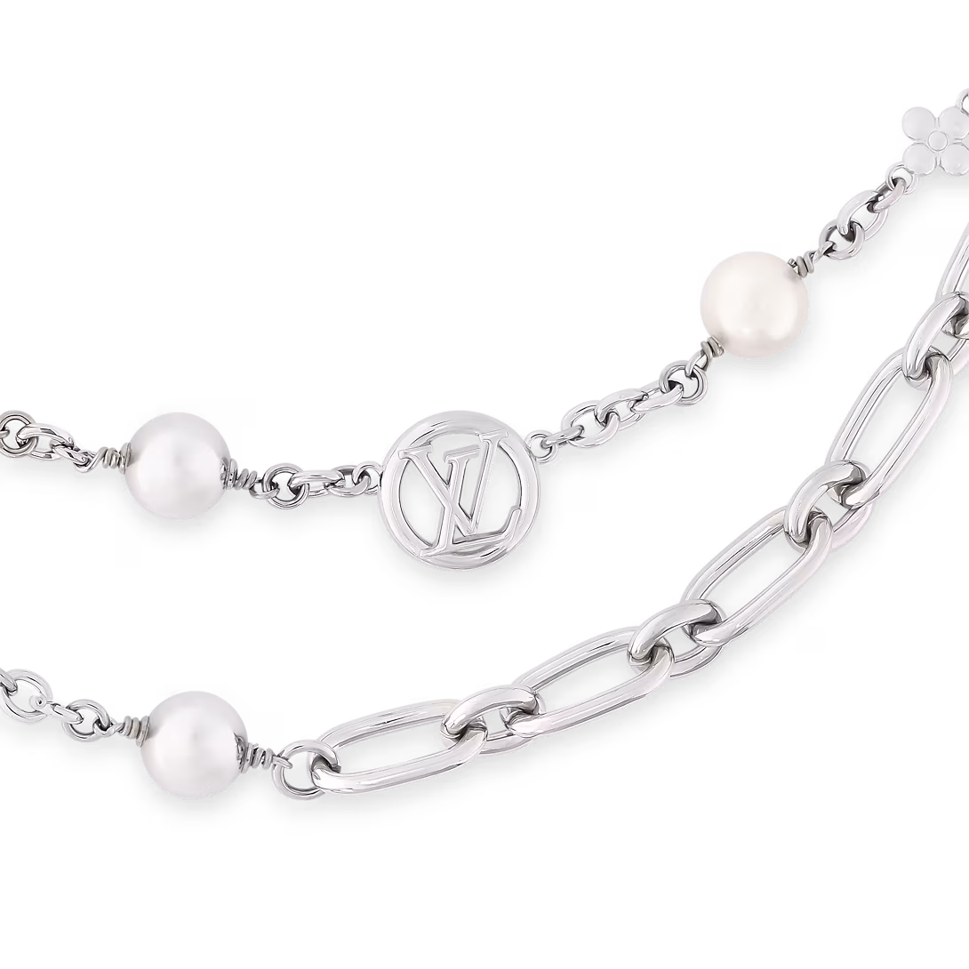 LV Midnight Pearl Chain Bag Charm M02758