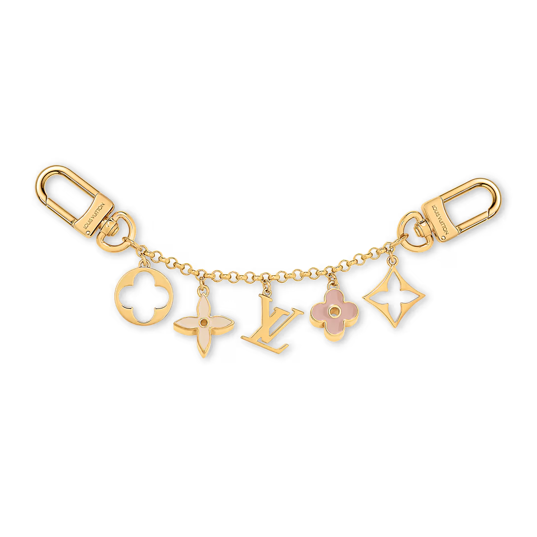 LV Fleur de Monogram Bag Charm Chain M01413