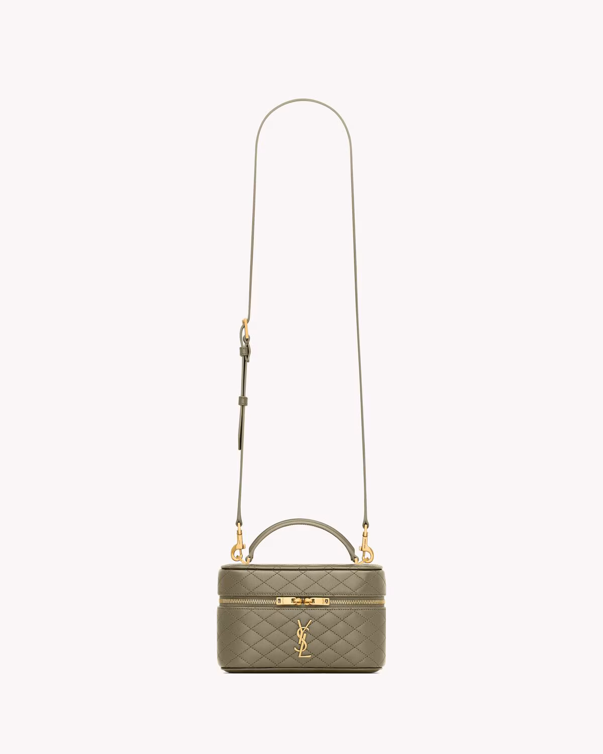 YSL GABY vanity bag in lambskin-STRONG MOSS
