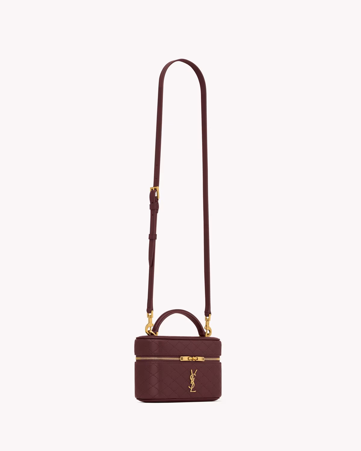 YSL GABY vanity bag in lambskin-ROUGE CABERNET