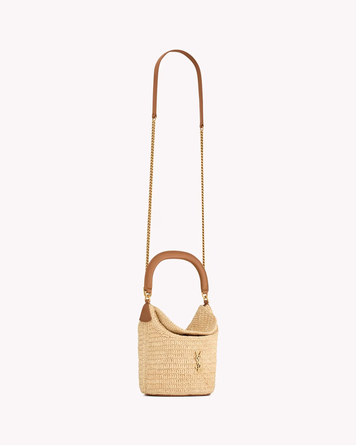 YSL GABY bucket bag in raffia