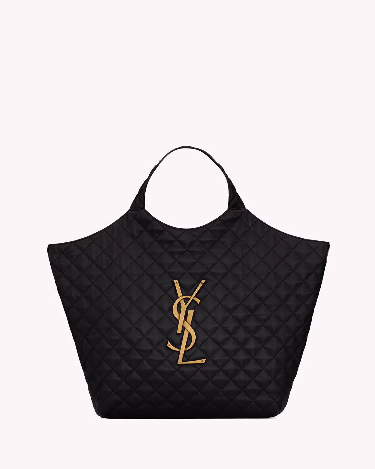YSL ICARE in quilted lambskin-BLACK